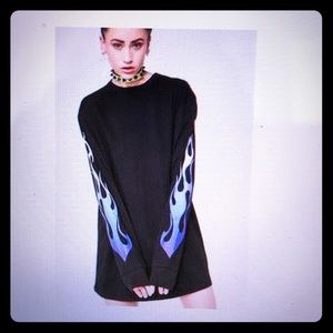 Burning sapphire flame tee shirt